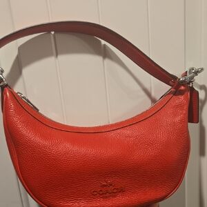 Coach Vibrant Red Leather Shoulder Bag